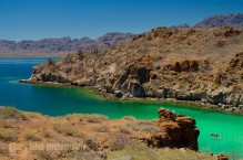 Honeymoon Cove on Isla Danzante. Seaof Cortez, Baja, Mexico.