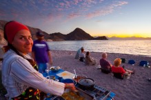 Dinner preparation, Sea Kayak Adventures, Isla Carmen, Baja, Mexico.