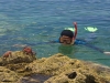 Geoff in face-off with Sally Lightfoot Crabs.