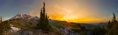 Sunrise near Van Trump Memorial, Mt. Rainier NP.