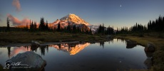 Tarn reflections at Spray Park, Mt. Rainier NP.