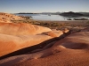 Los Gatos. About mid-way between La Paz and Loreto, peach-colored, curvaceous sandstone reminiscent of southern Utah, along the Sea of Cortez, Baja, MX.