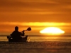 Sunrise. Paddling into the sunrise, Sea of Cortez.