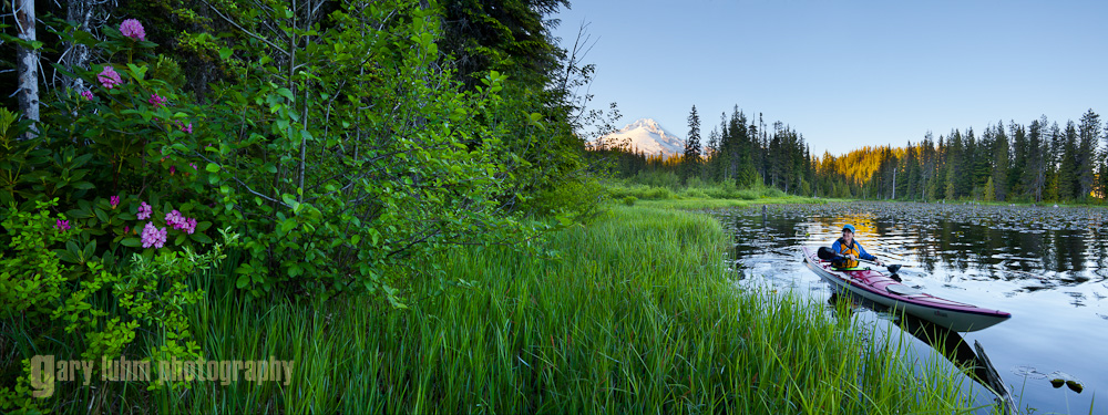 Trillium Lake, Oregon Canon 5D II, 17mm f/4L @20mm, f/9, 1/40sec, iso250.