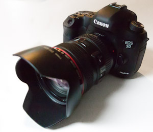 Canon 5D III and Rikonon 24mm f/1.4.