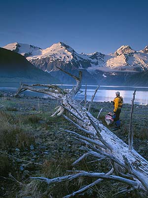 Strong diagonal line, Lituya Bay, AK